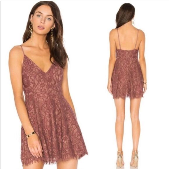 NBD Jonas lace mini dress in dark wisteria small fairy coquette feminine - Picture 2 of 6